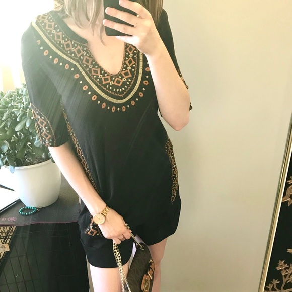 Lucky Brand Geometric Blouse - Picture 1 of 6